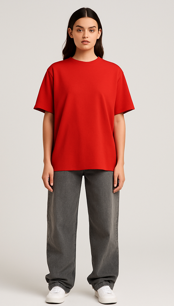 RED OVERSIZED T-SHIRT