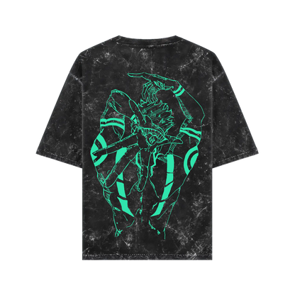 RYOMEN SUKUNA ACID WASH OVERSIZED T-SHIRT