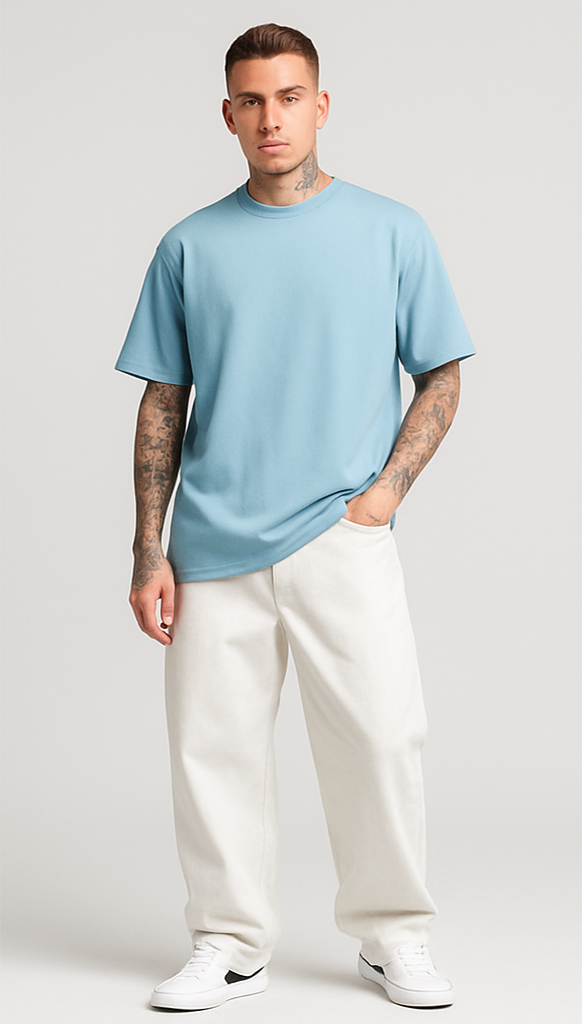 BABY BLUE OVERSIZED T-SHIRT