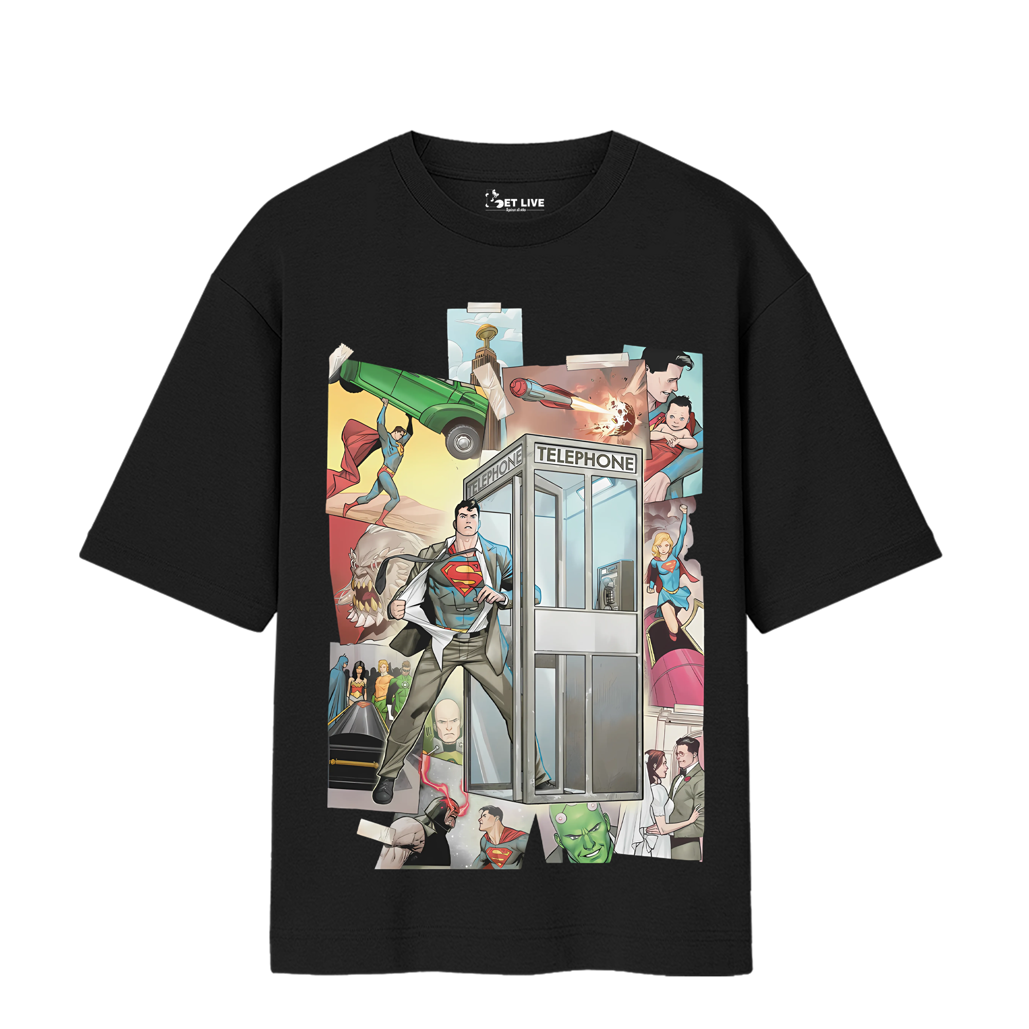 SUPERMAN STORY BOARD OVERSIZED T-SHIRT