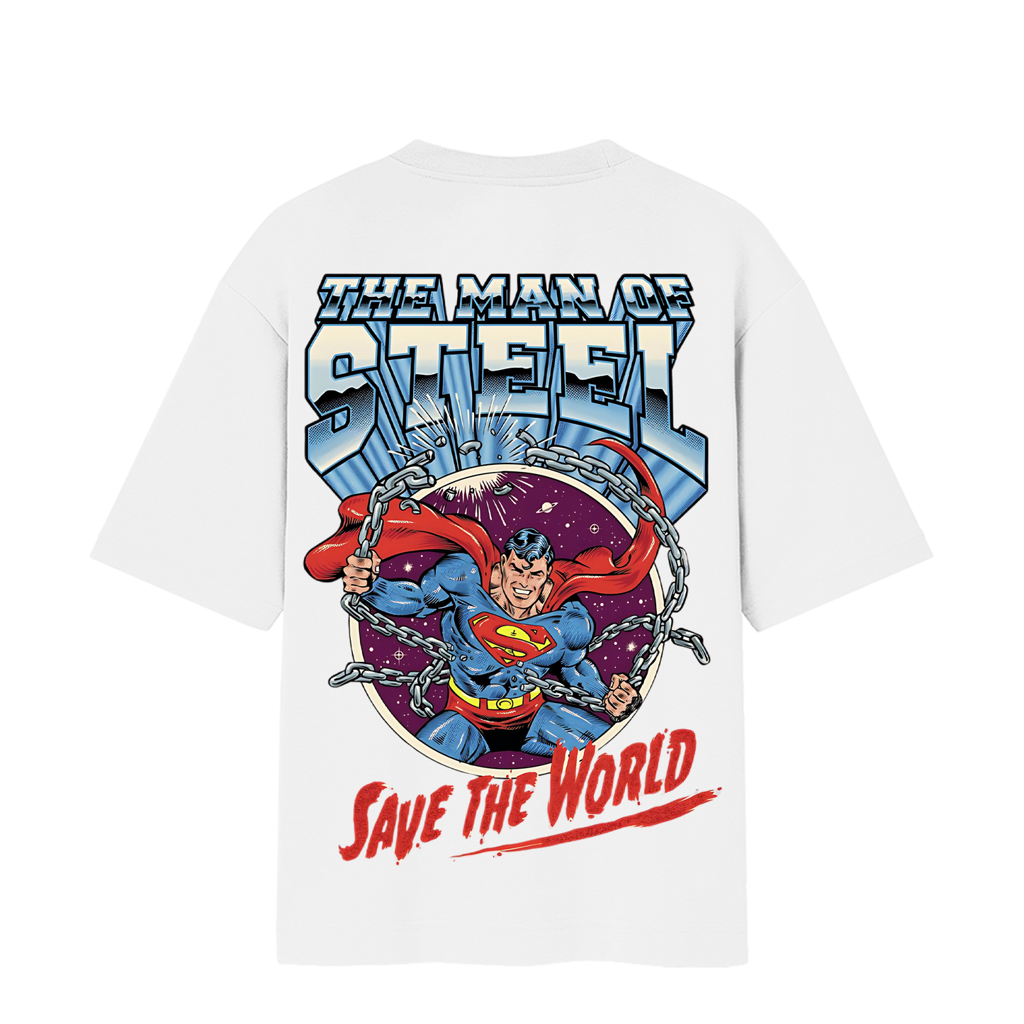 THE MAN OF STEEL OVERSIZED T-SHIRT